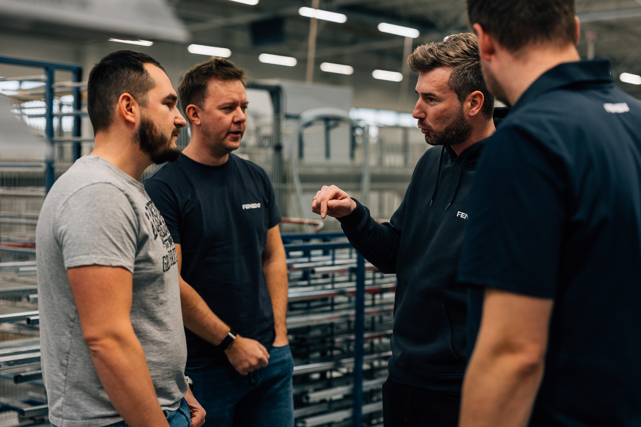 FENEDO team collaboration in manufacturing facility